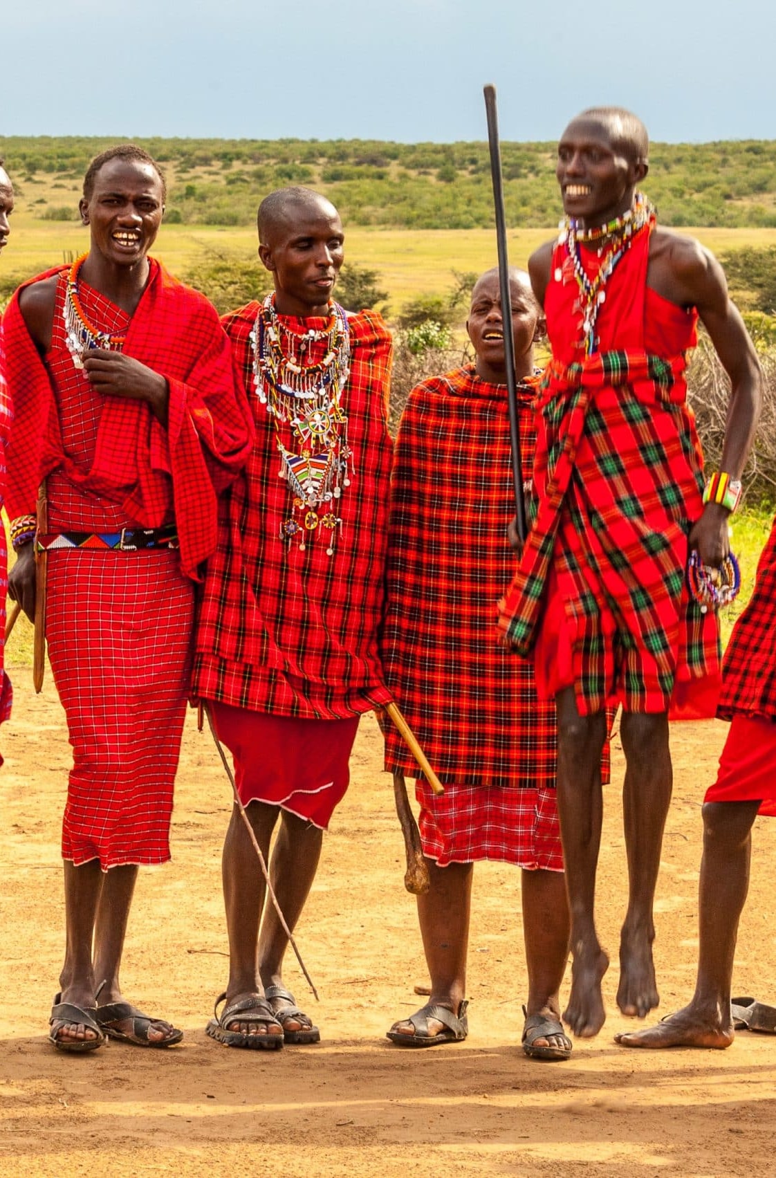 Group of Maasai people standing outdoors